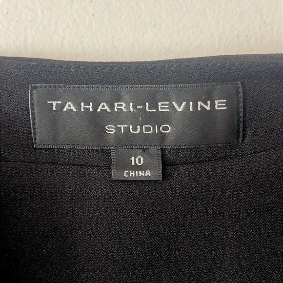 TAHARI-LEVINE STUDIO Black & White Below Knee Dress Size 10 - Picture 3 of 4
